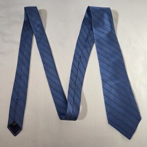 Isaco Blue Silk Striped Tie